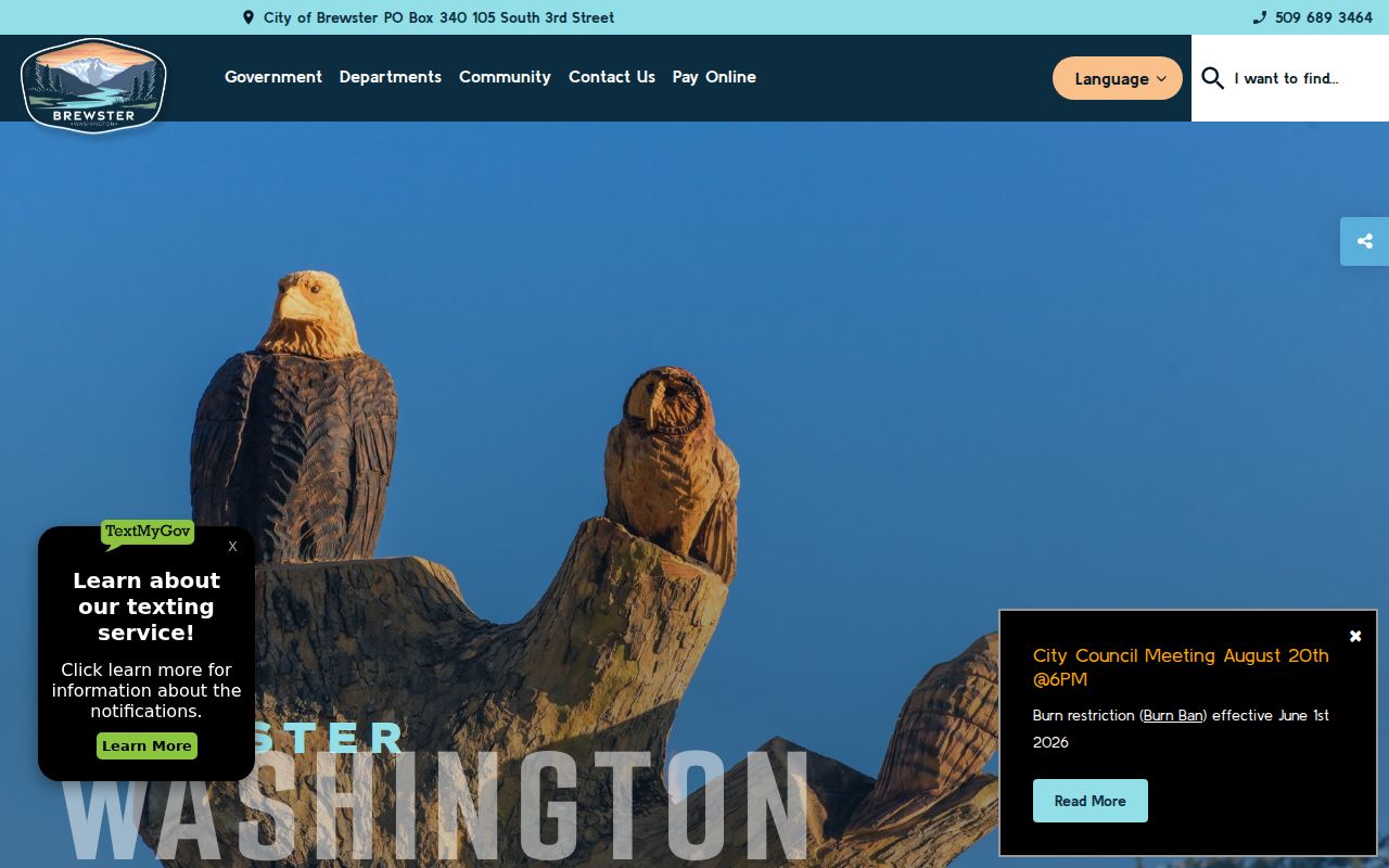 Brewster criminal records source at the official City of Brewster website